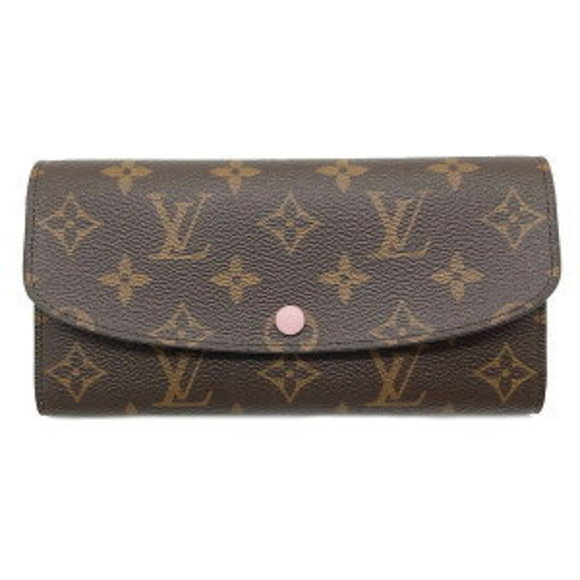 Louis Vuitton Portefeuille Emily Bifold Long Wallet Brown Rose Pink Ballerine - Picture 1 of 7
